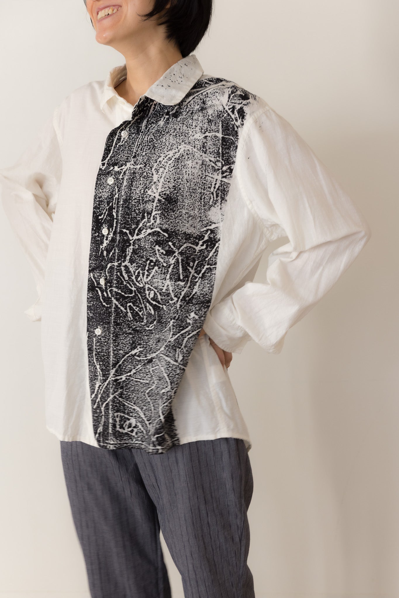 Itano shirt / Black dyed