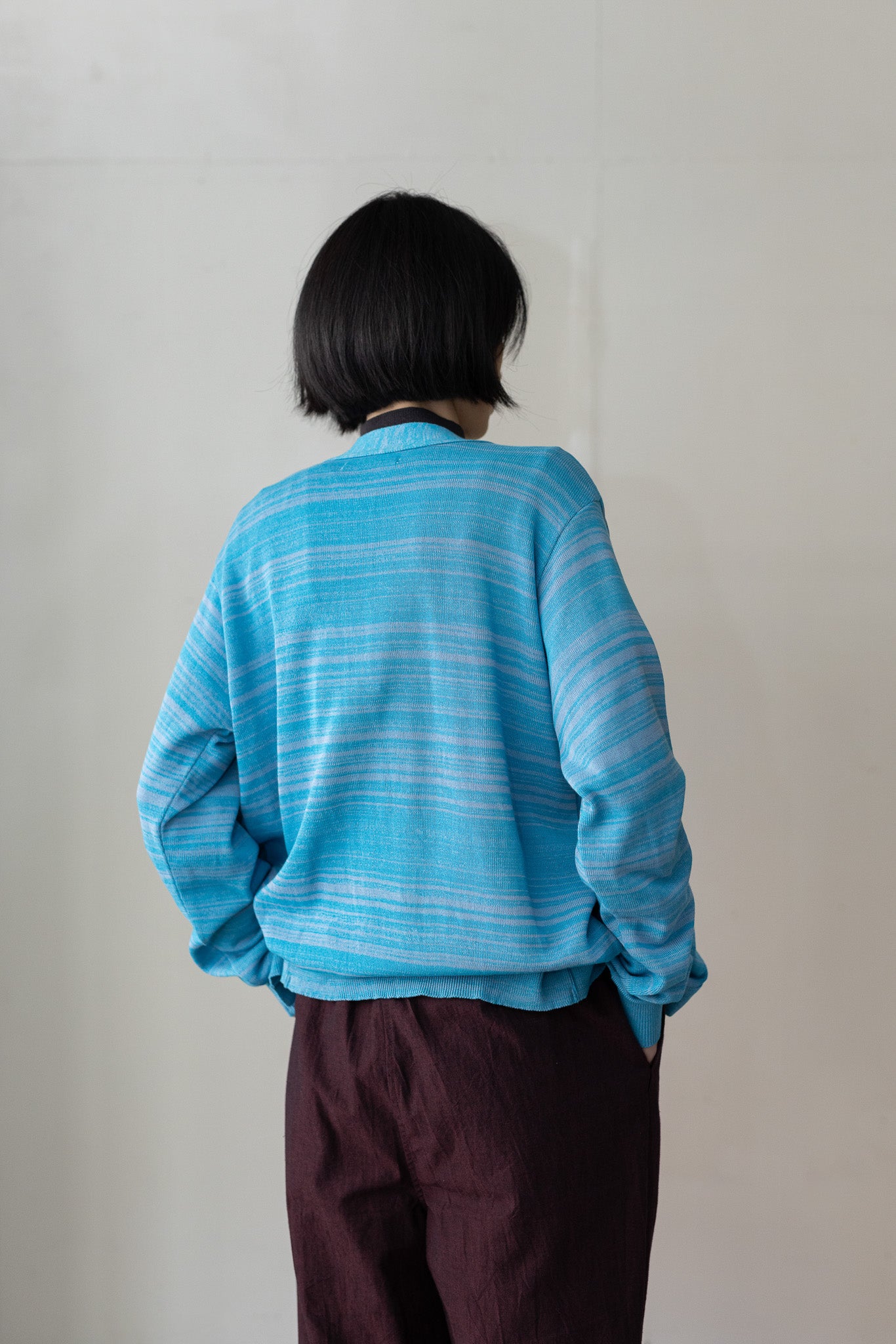 Stan cardigan / Gentian×Cyan