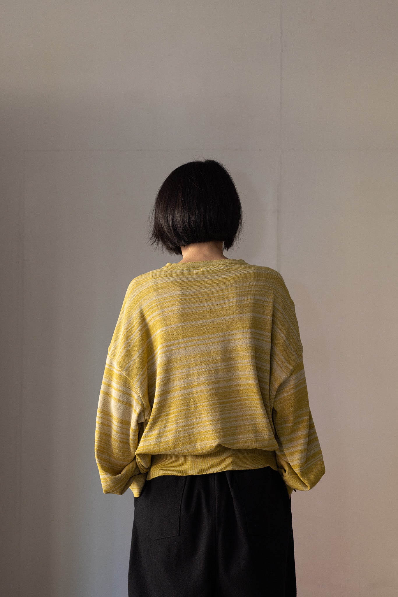 Wide pullover / Mimosa×Mist blue