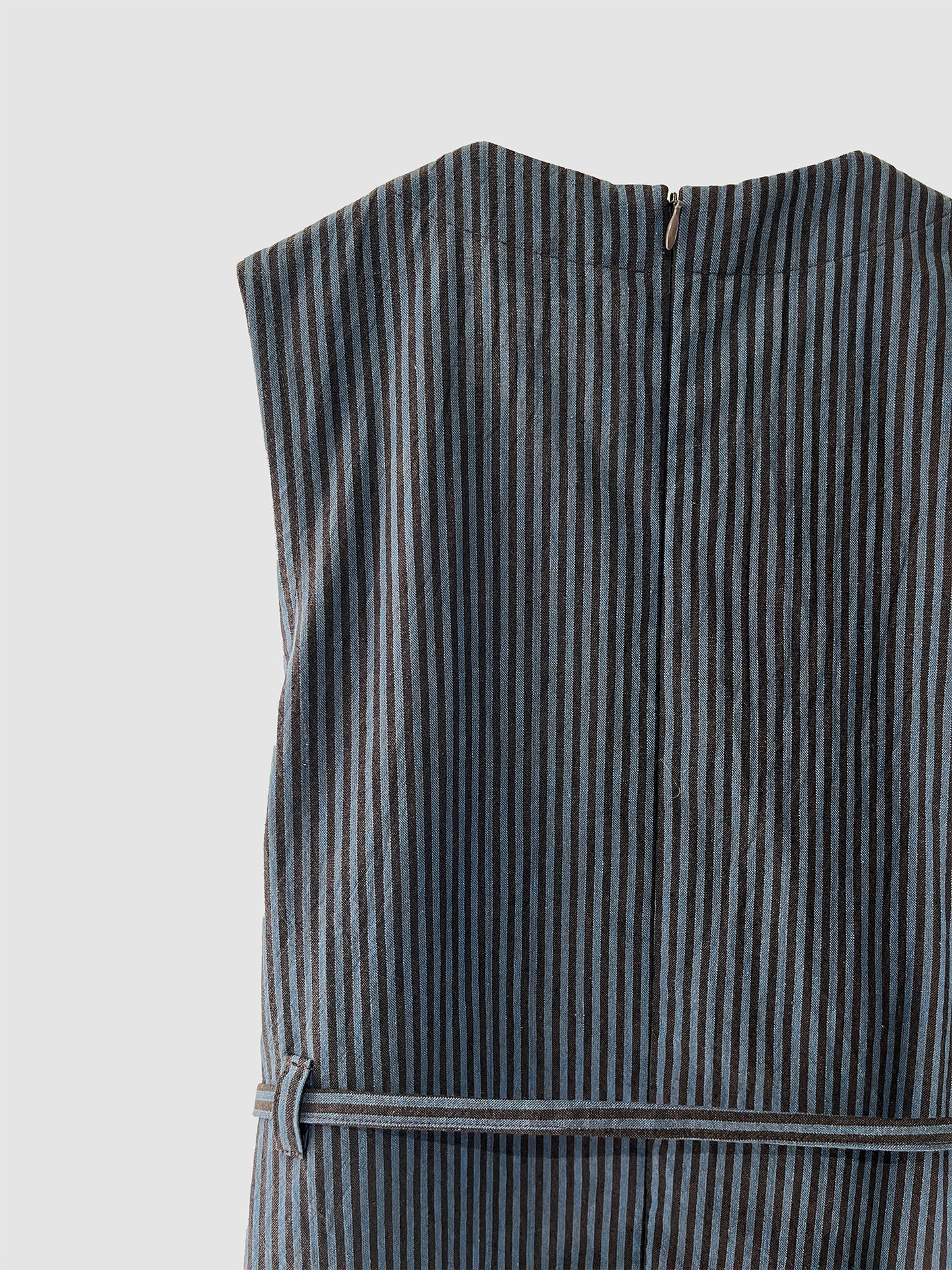 Tulip dress / Brown Stripe