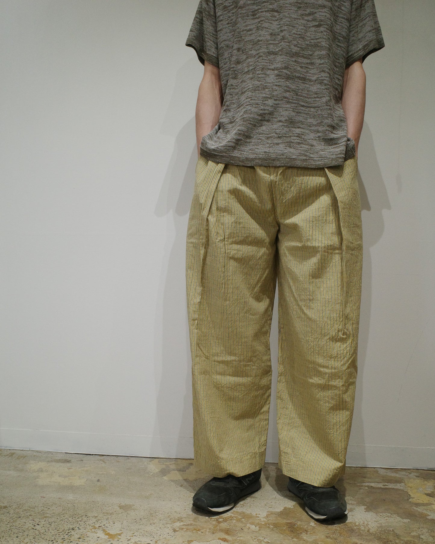 One tack wide pants / Mustard