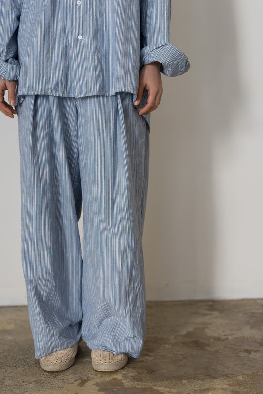 One tack wide pants / Stripe