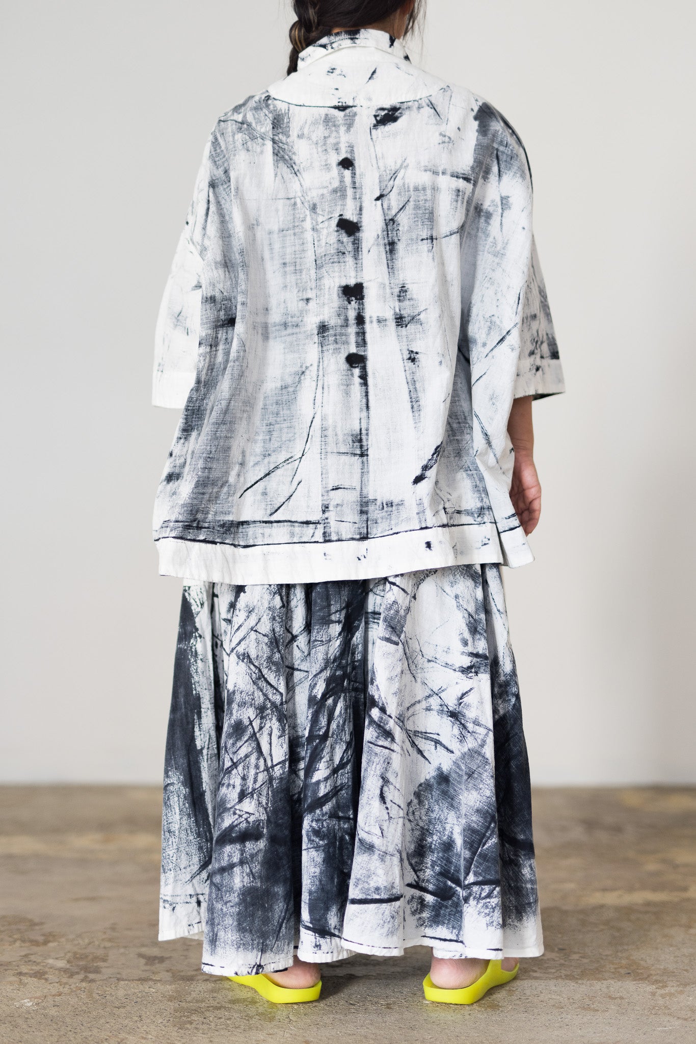 Circle pants / Black dyed