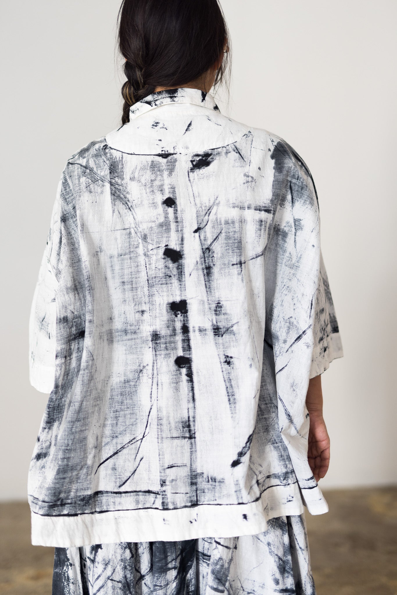 Bloom blouse / Black dyed