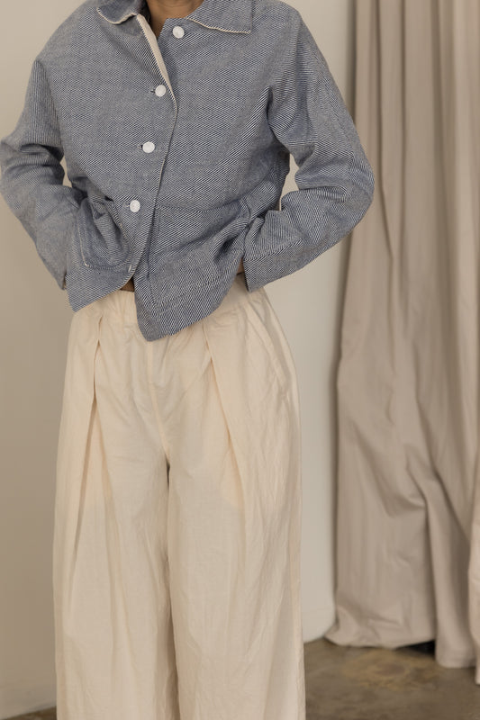 One tack wide pants / Ecru