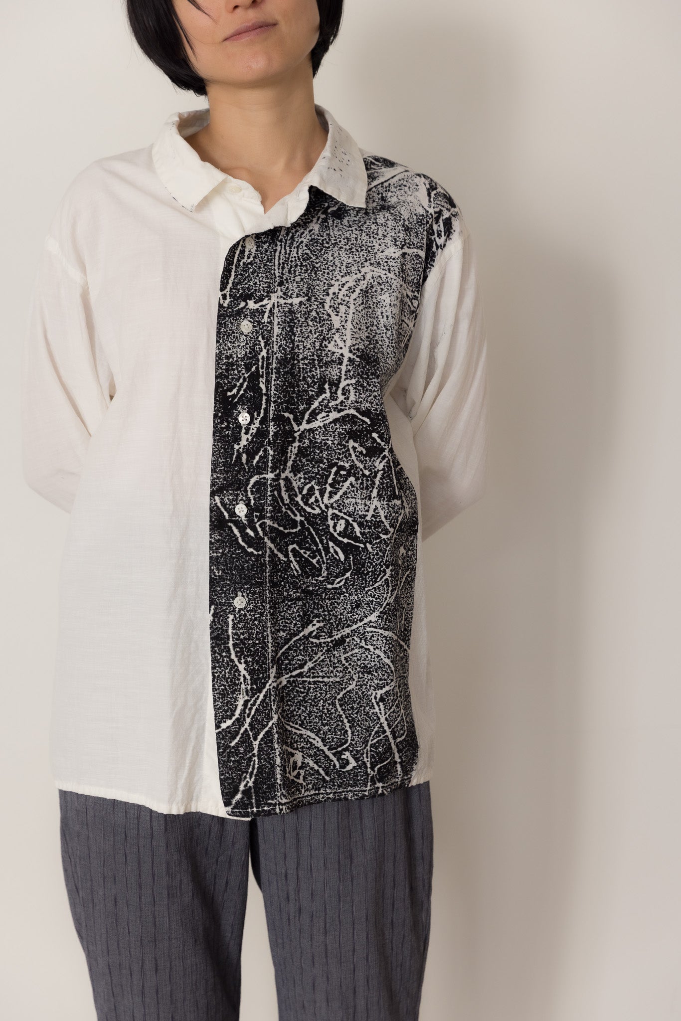 Itano shirt / Black dyed