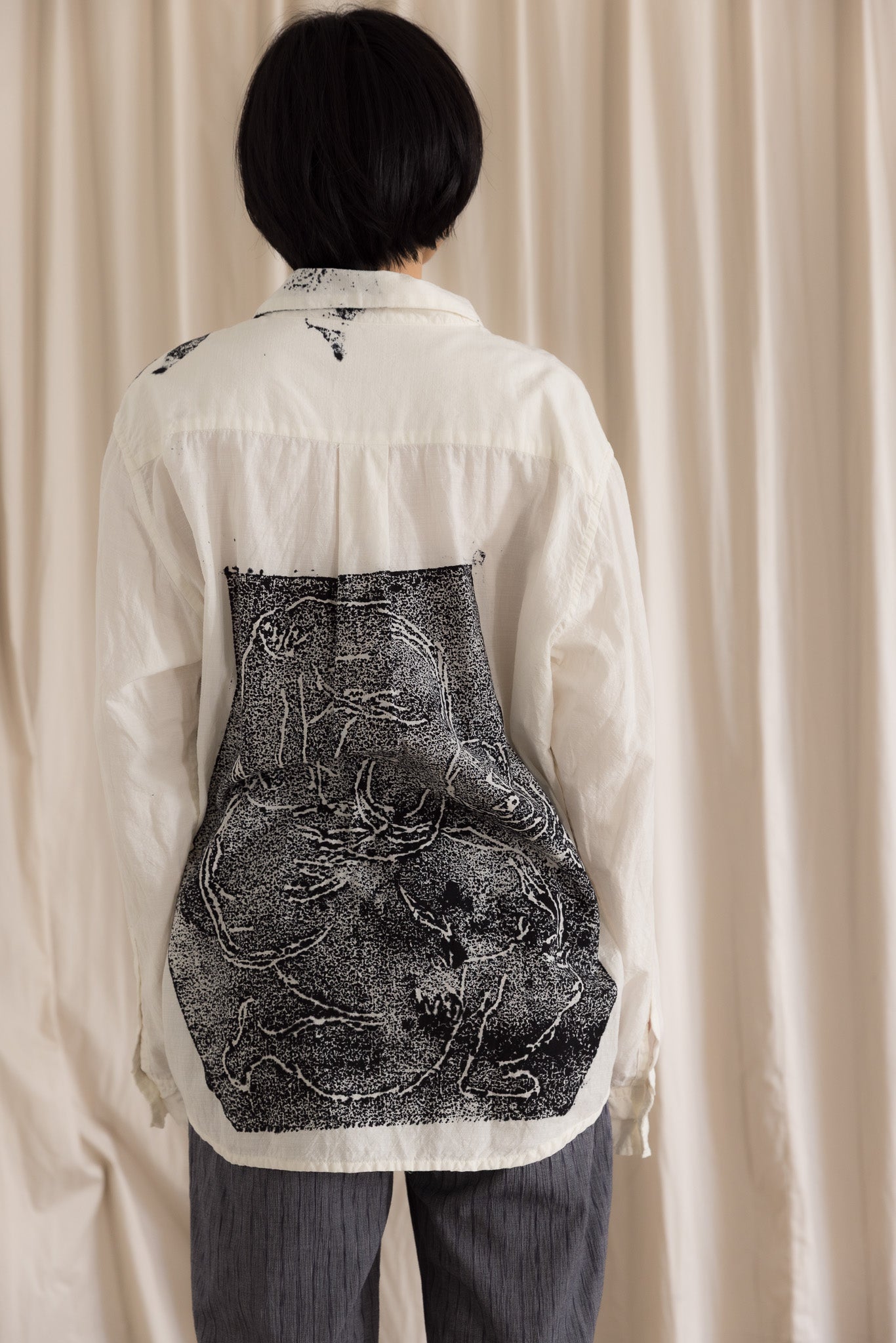 Itano shirt / Black dyed