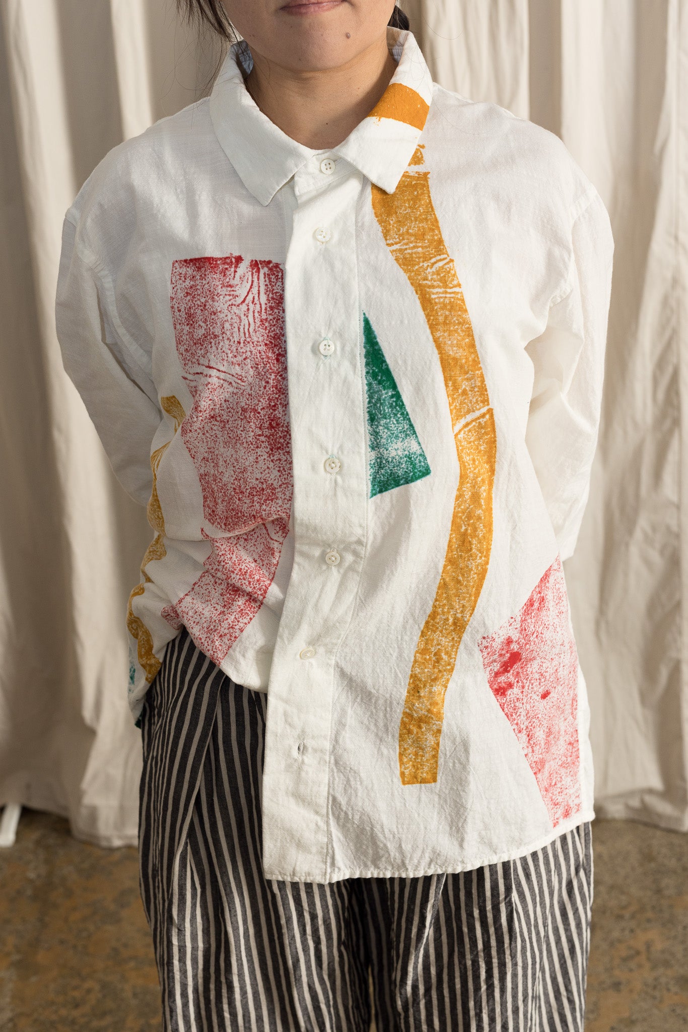 Itano shirt / Geometric dyed