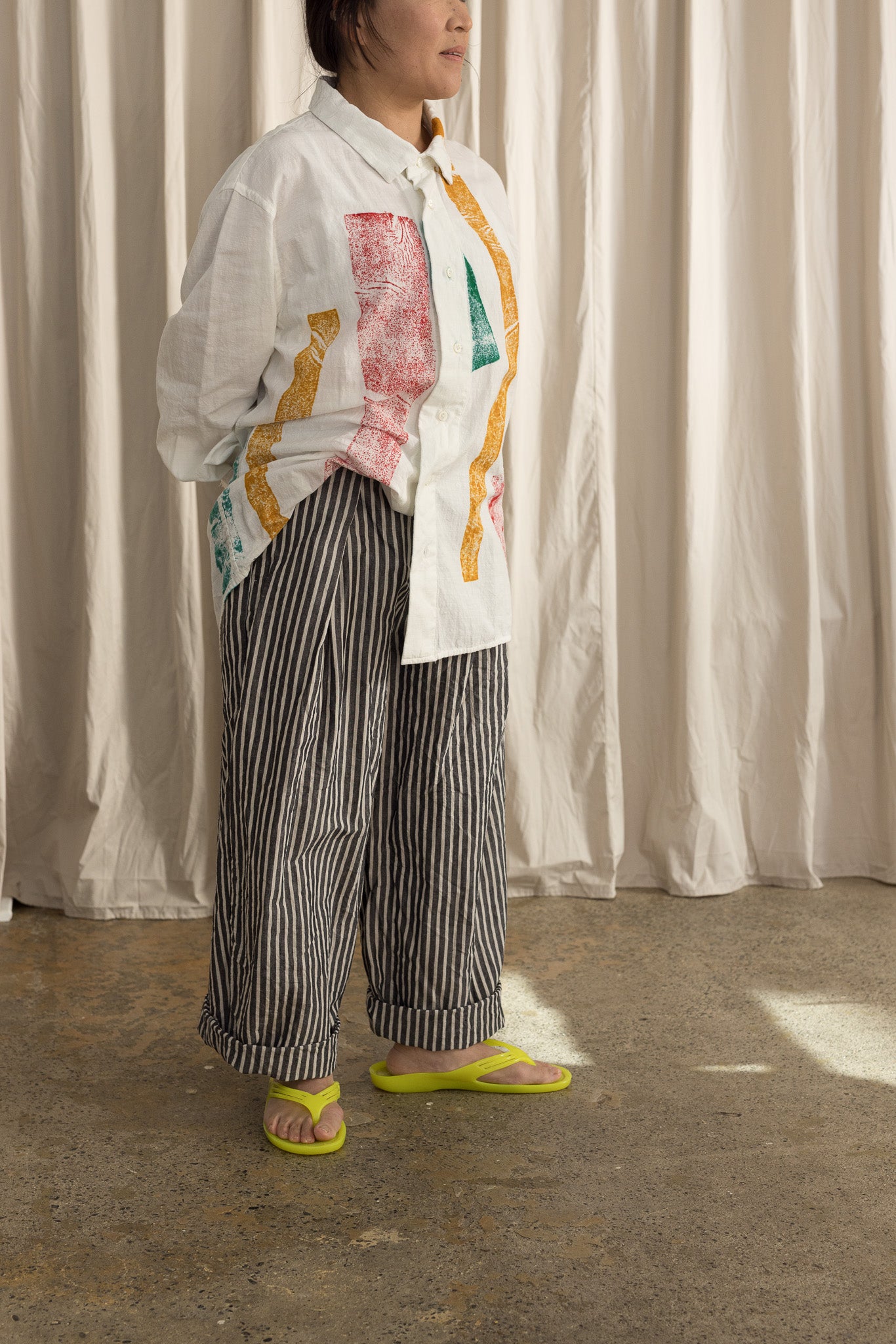 Itano shirt / Geometric dyed