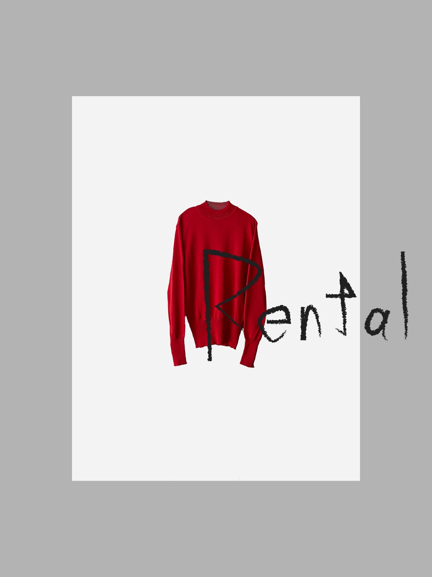 [Rental] High neck po / Dark red / Msize