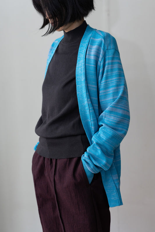 Stan cardigan / Gentian×Cyan