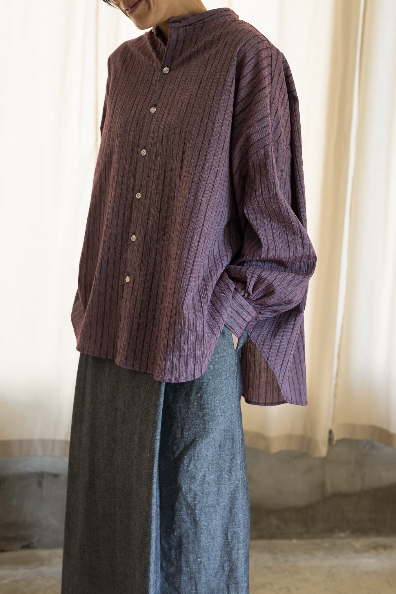 Umbellata shirt / Darkred