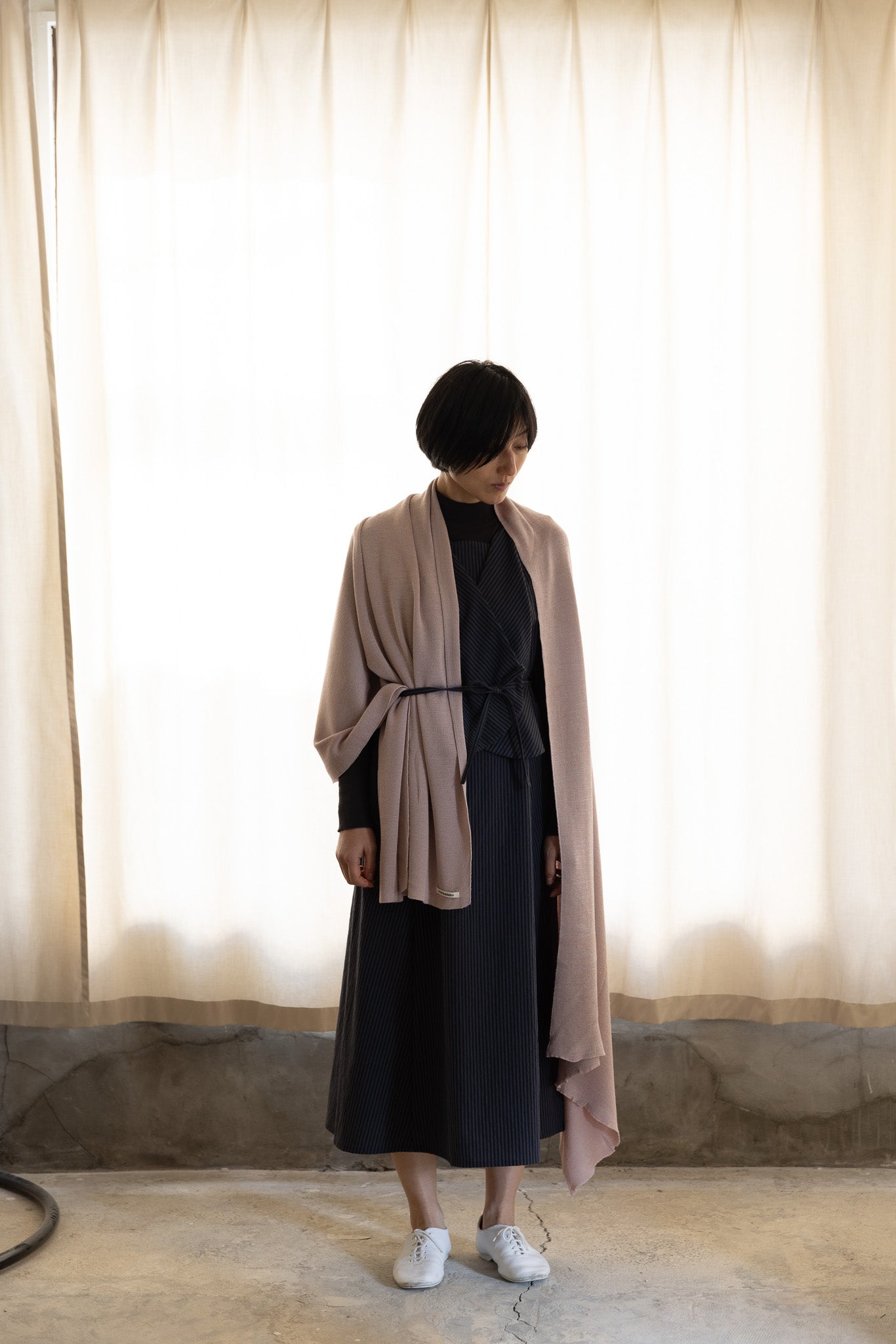 Tulip dress / Brown Stripe