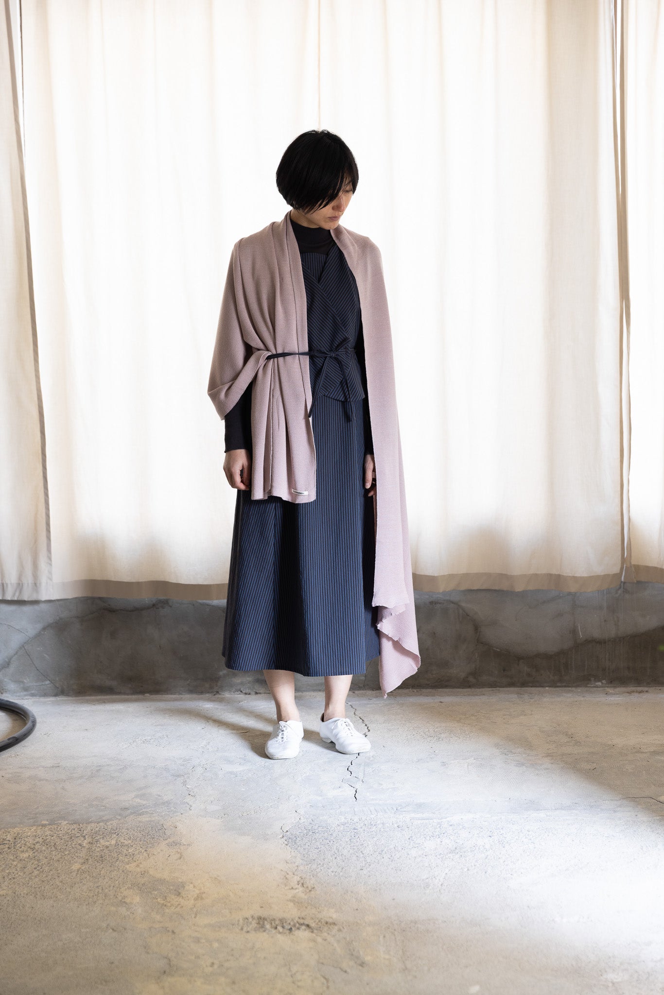 Tulip dress / Brown Stripe