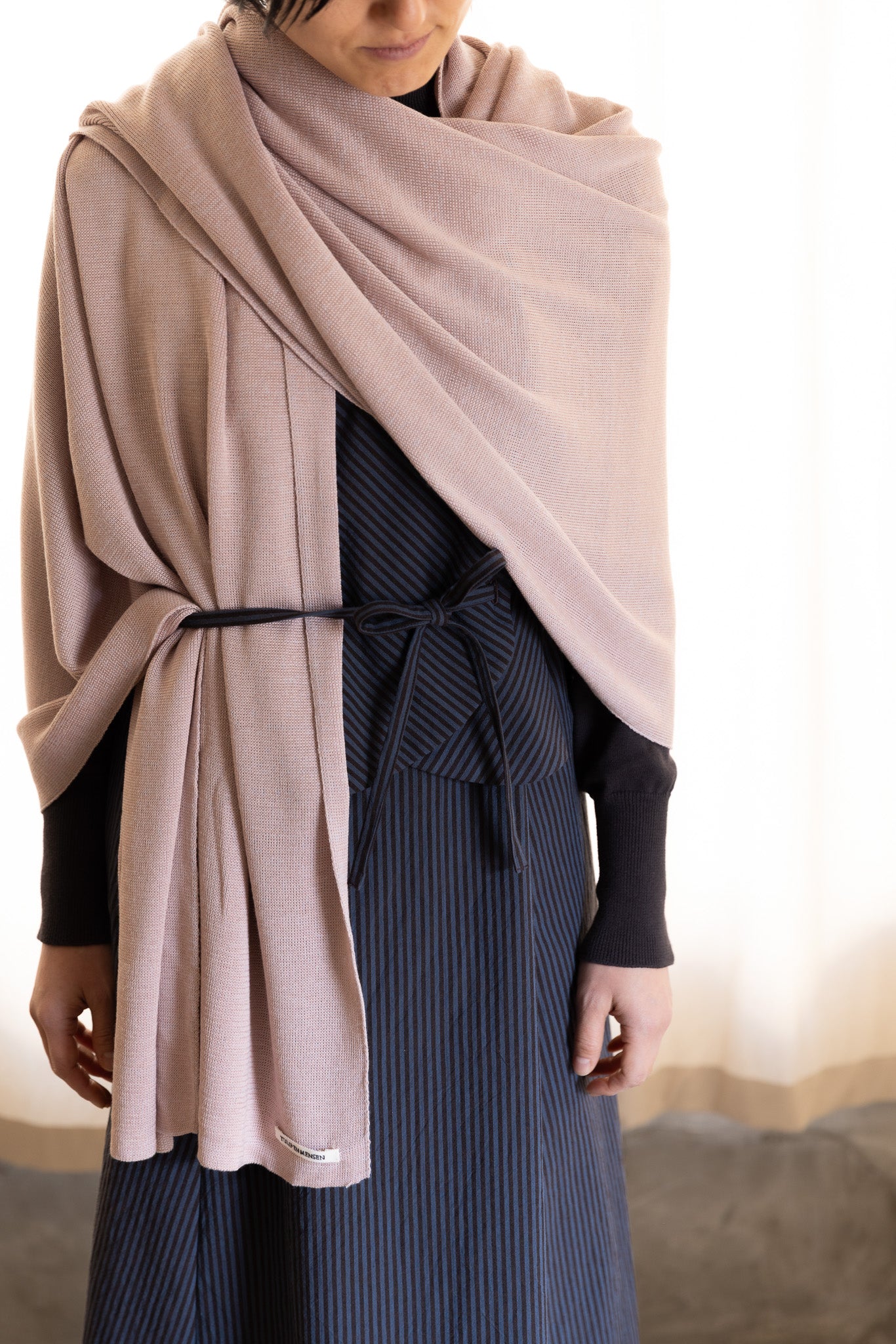 Tulip dress / Brown Stripe