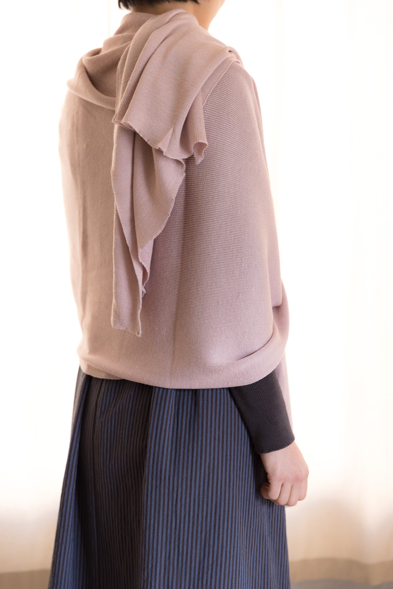 Tulip dress / Brown Stripe