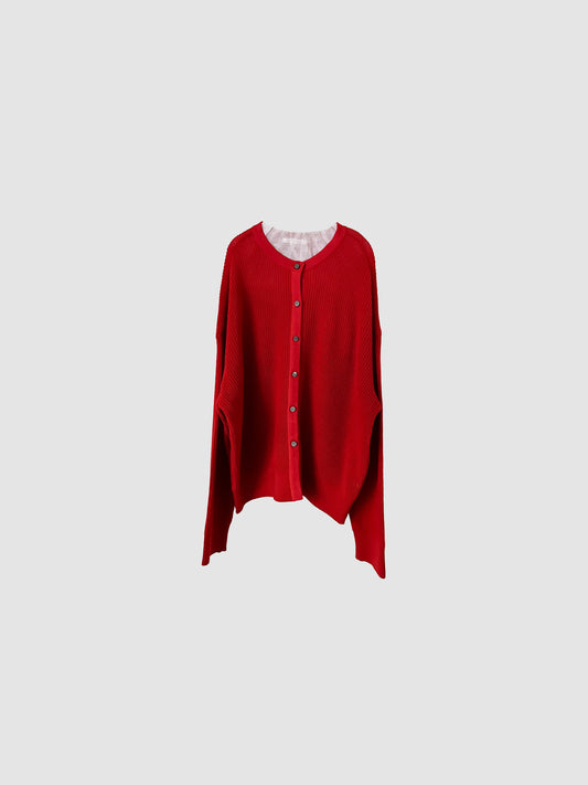 Fruit cardigan / Red