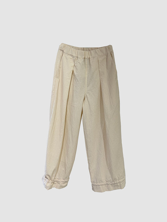 One-tack wide pants / Ecru