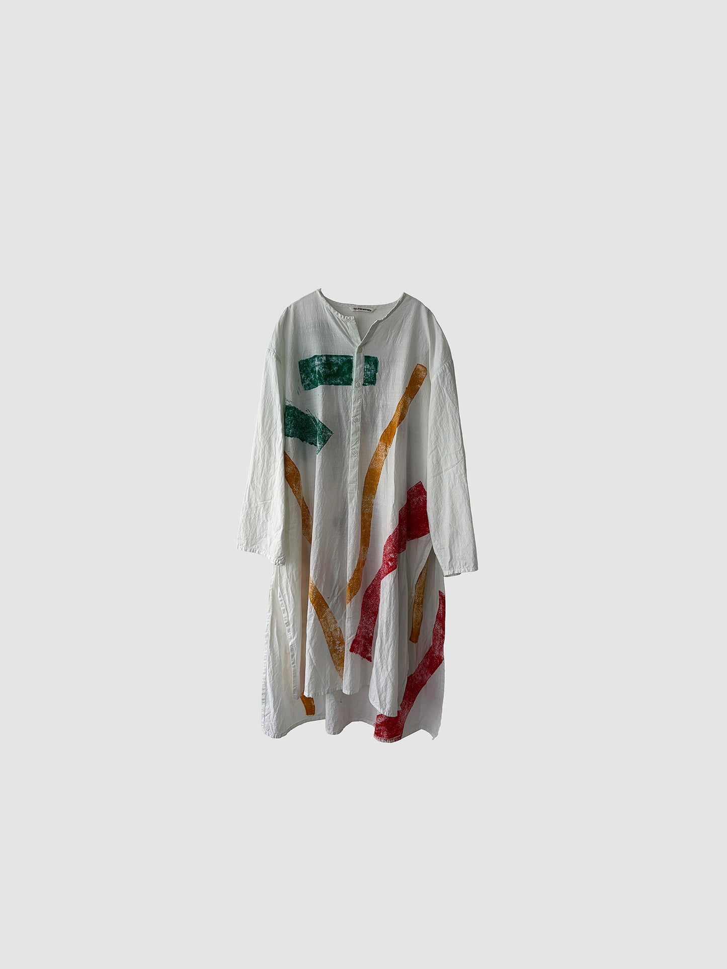Separate shirt long / Geometric hand dyed