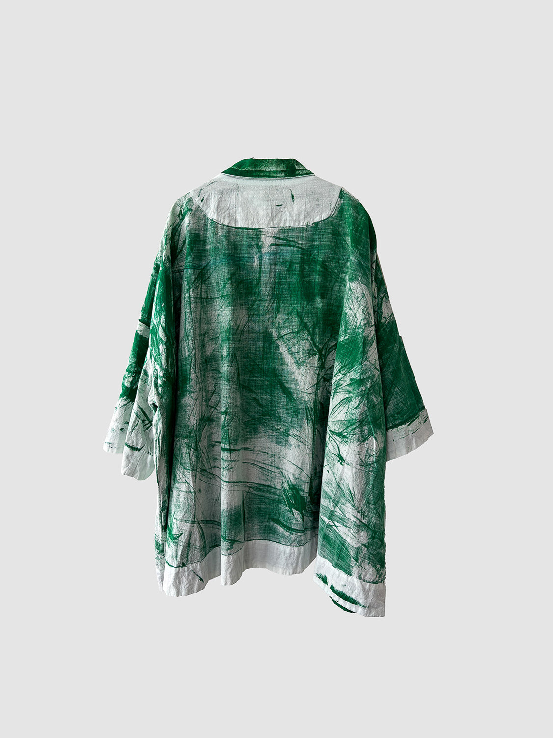Bloom shirt / Green dyed (hand brush)
