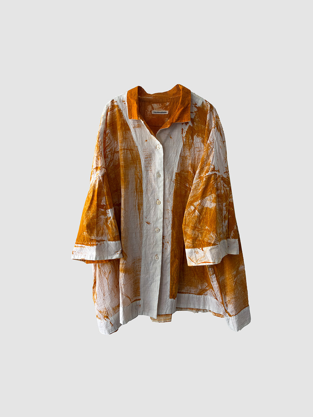 Bloom shirt / Yellow dyed (hand brush)