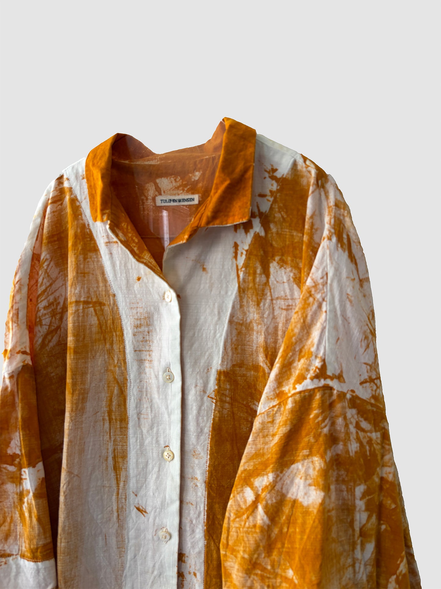 Bloom shirt / Yellow dyed (hand brush)