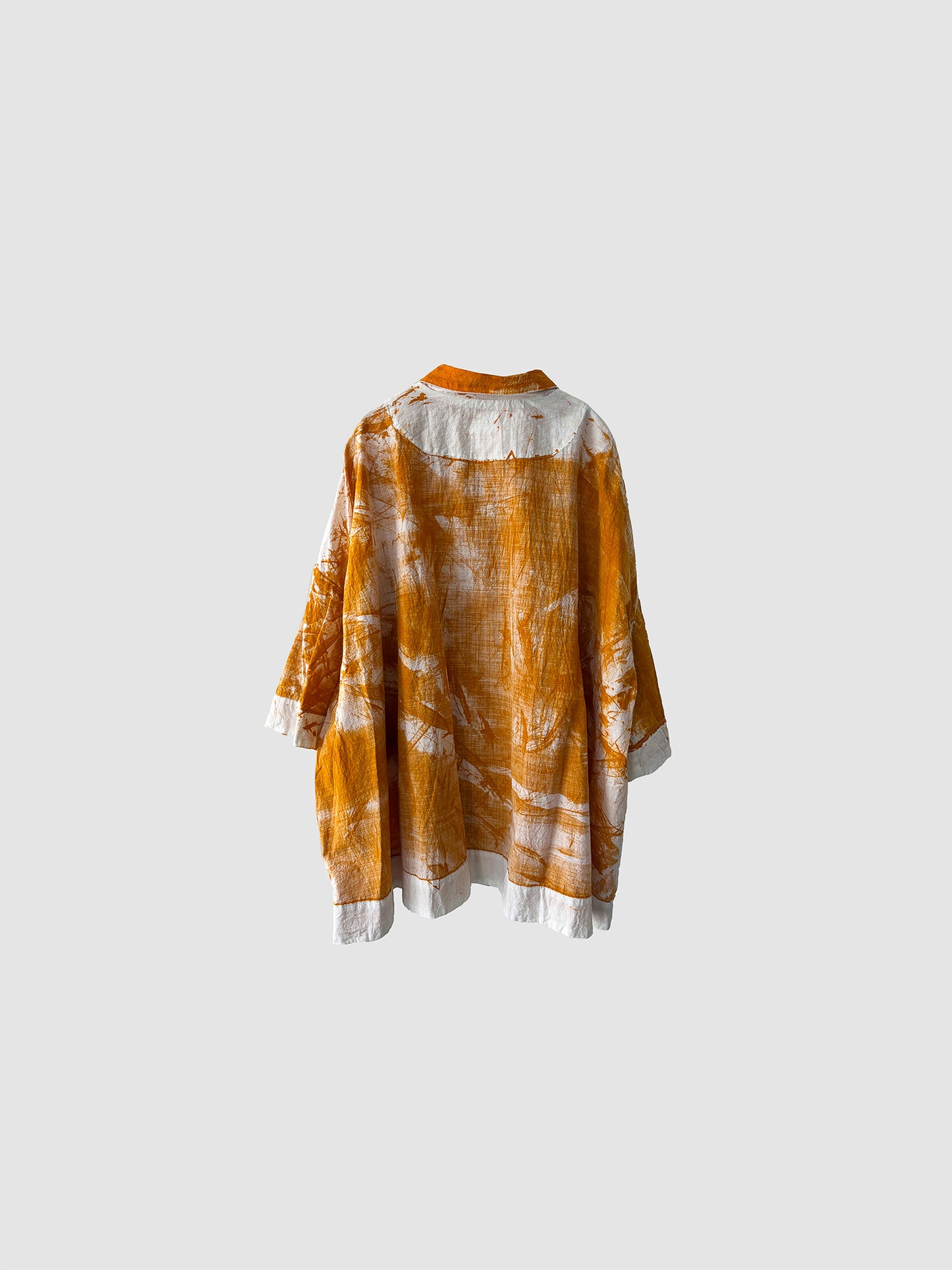 Bloom shirt / Yellow dyed (hand brush)