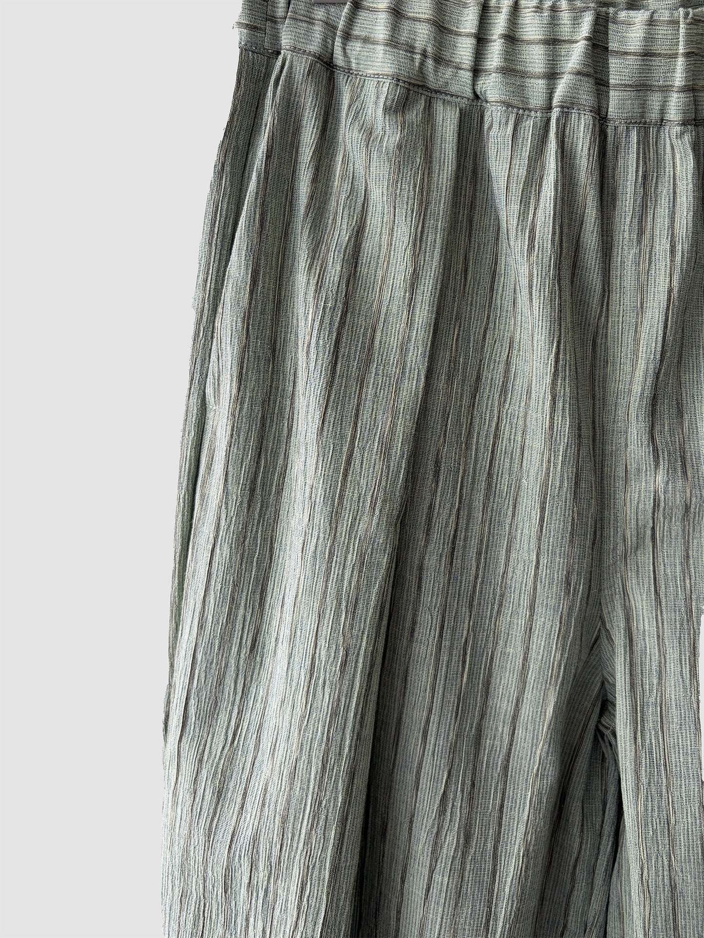 One tack wide pants / Green