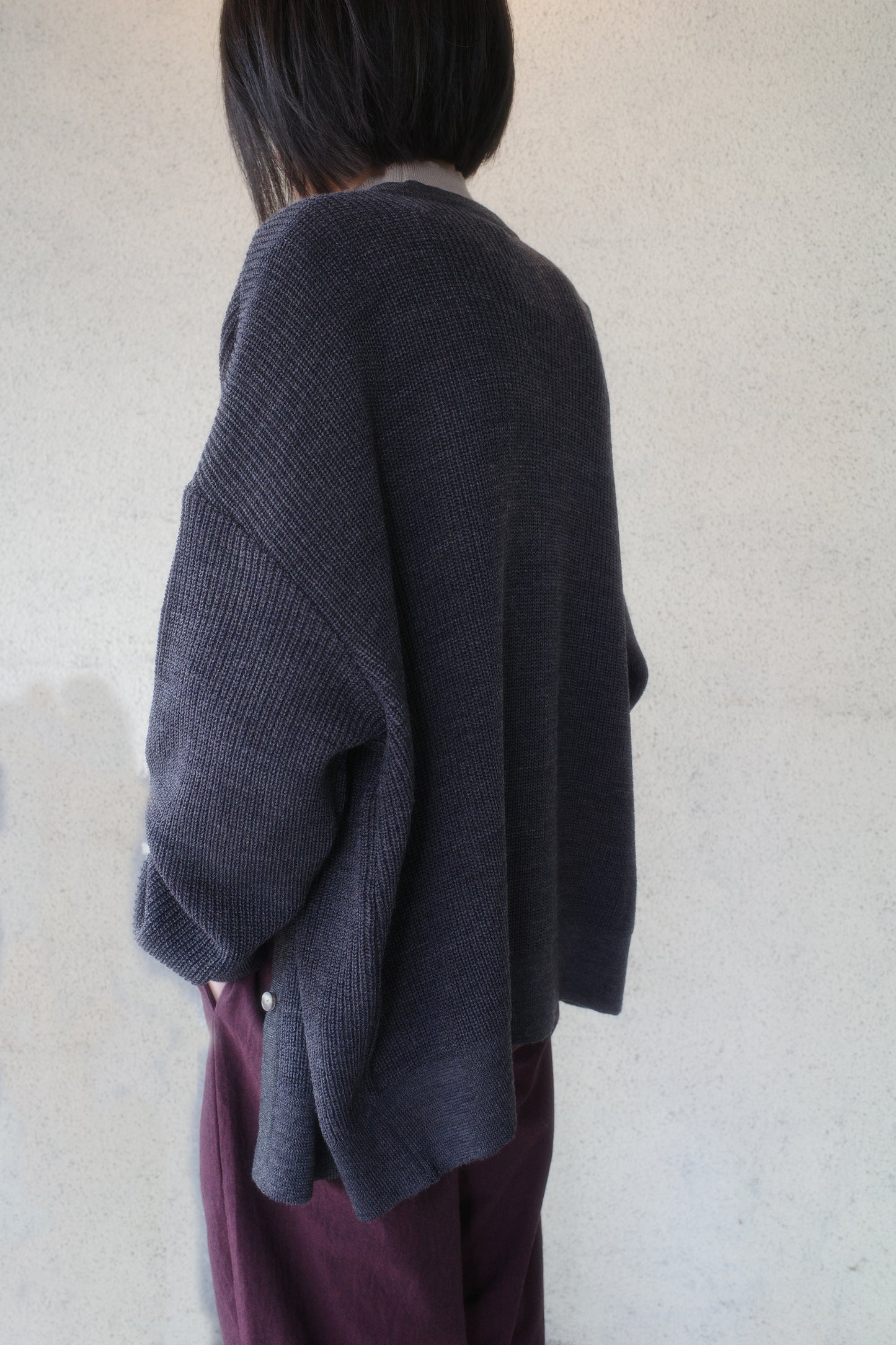 Fruit cardigan / Dark gray