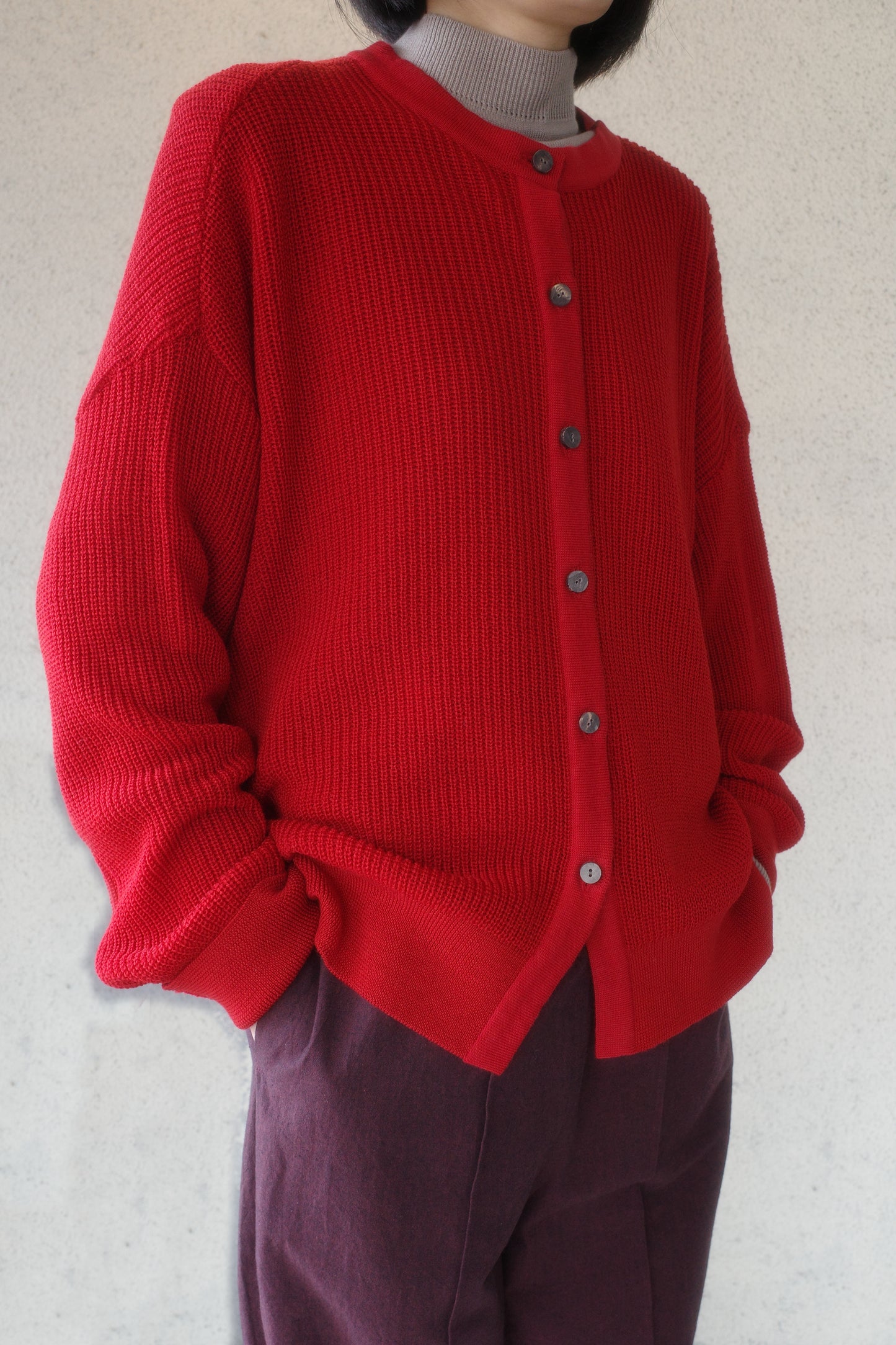 Fruit cardigan / Red