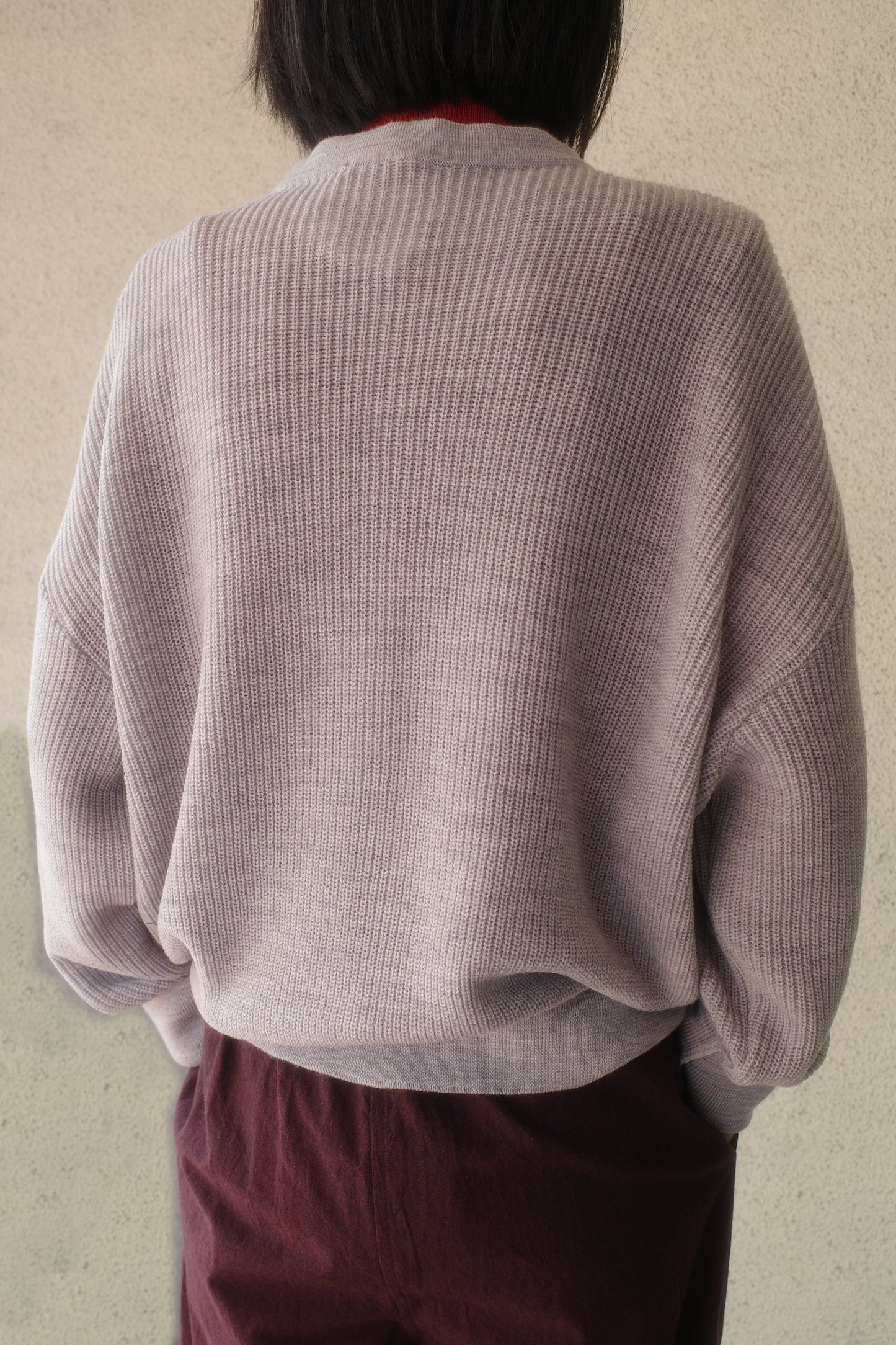 Fruit cardigan / Light gray