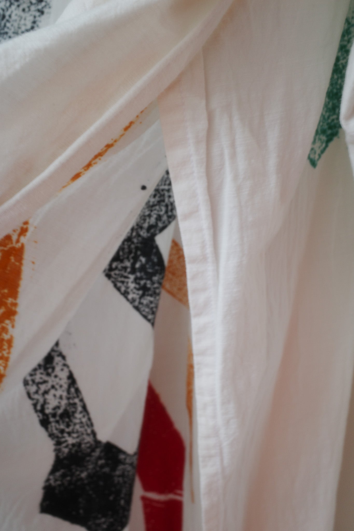 Separate shirt long / Geometric dyed