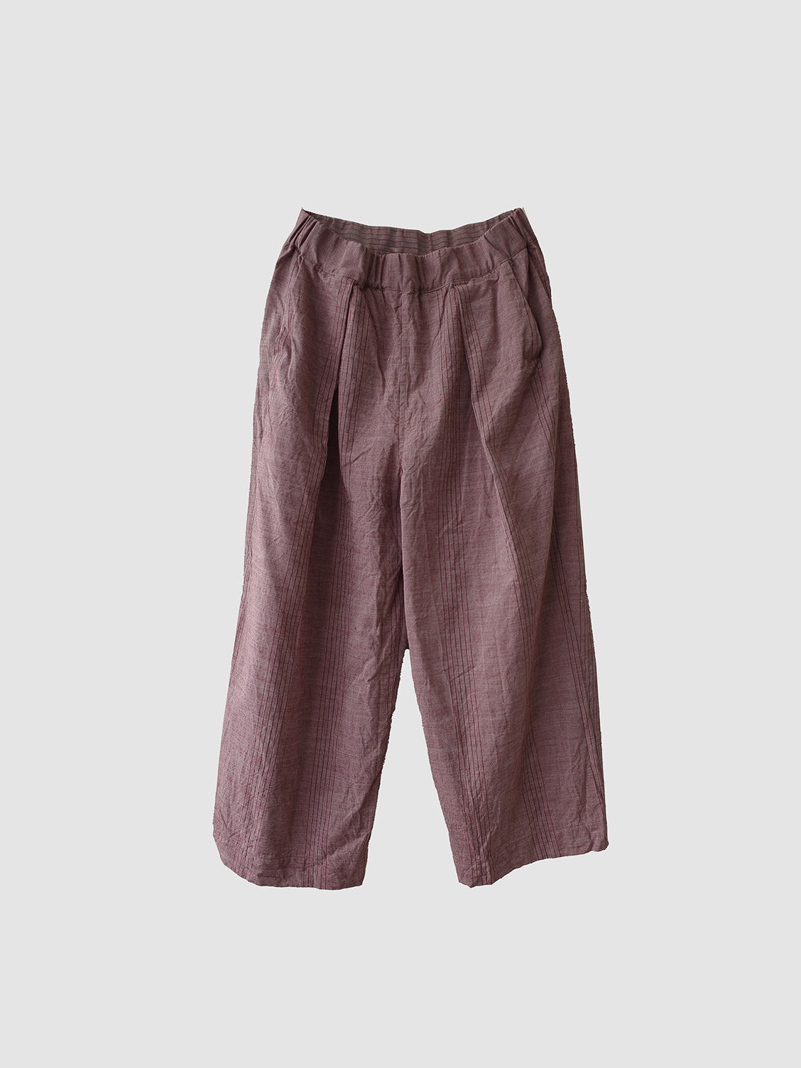One tack wide pants / Red