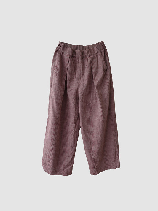 One-tack wide pants / Red