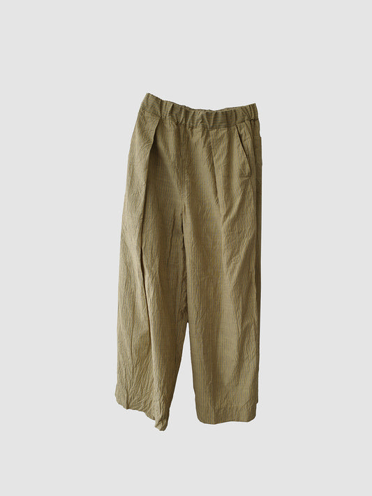 One-tack wide pants / Mustard