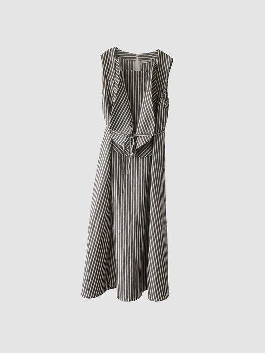 Tulip dress / Black stripe
