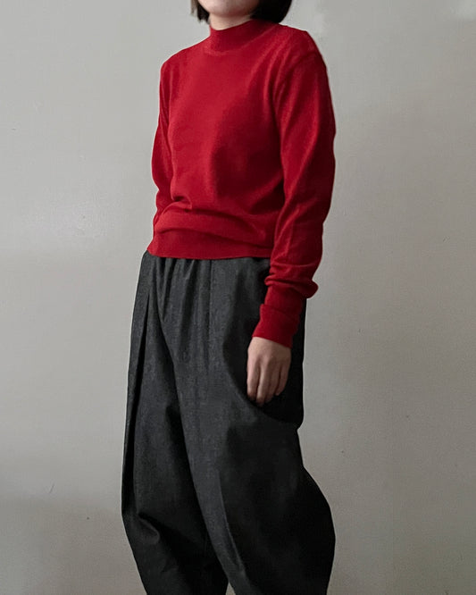 High neck po / Dark red